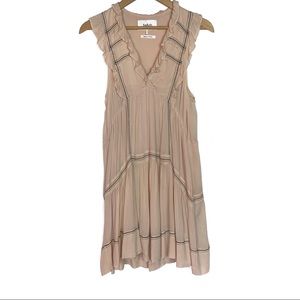 Ba&sh Sleeveless Pink Nude Nox Ruffle Dress